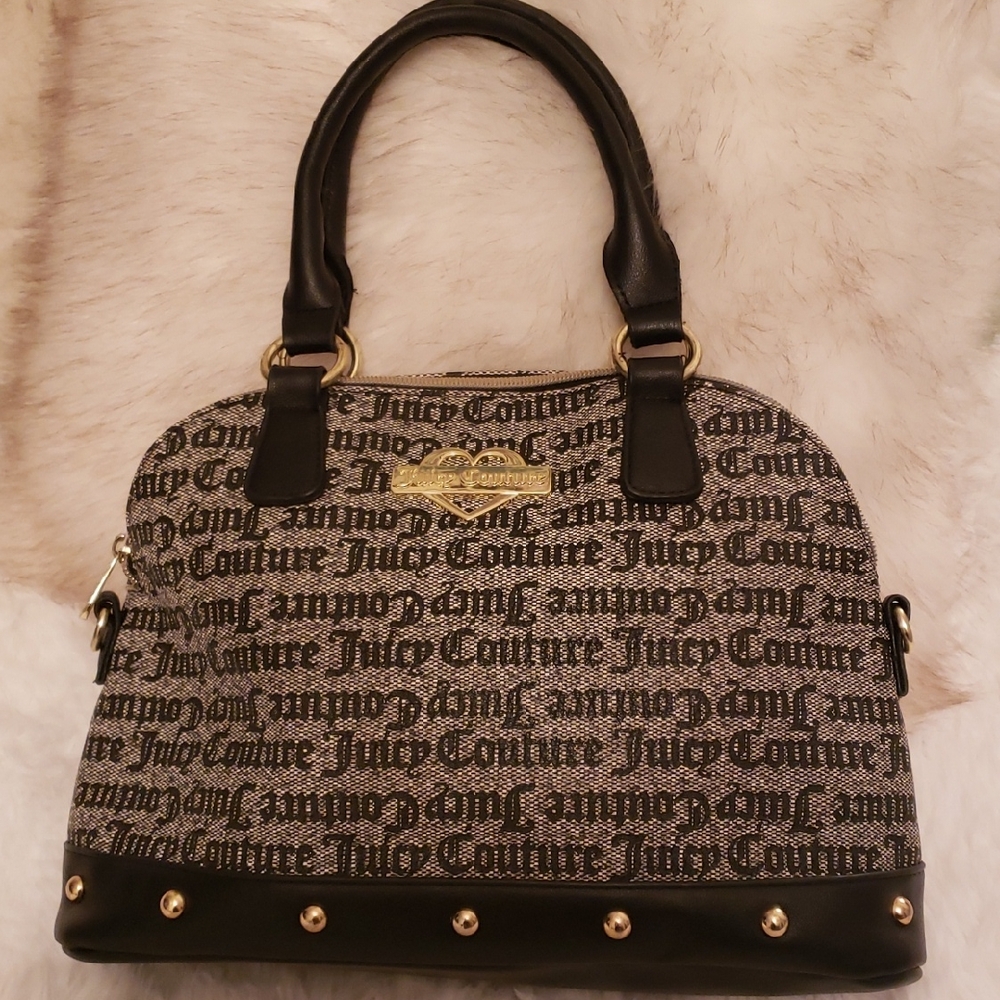 🧿Juicy Couture Black and Cream Satchel